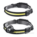 Wason mais recente Popular Hot Sale Hot Silicone Rubber Rubber Band Headlamp Recarregável Sensor leve Lâmpada Lâmpada de banda da cabeça LED